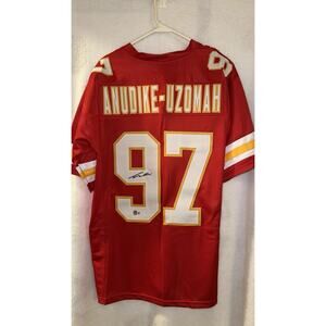 Felix Anudike-Uzomah Signed Chiefs Custom Jersey XL Beckett Witnessed Auto